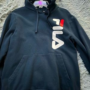 Dark blue fila hoodie